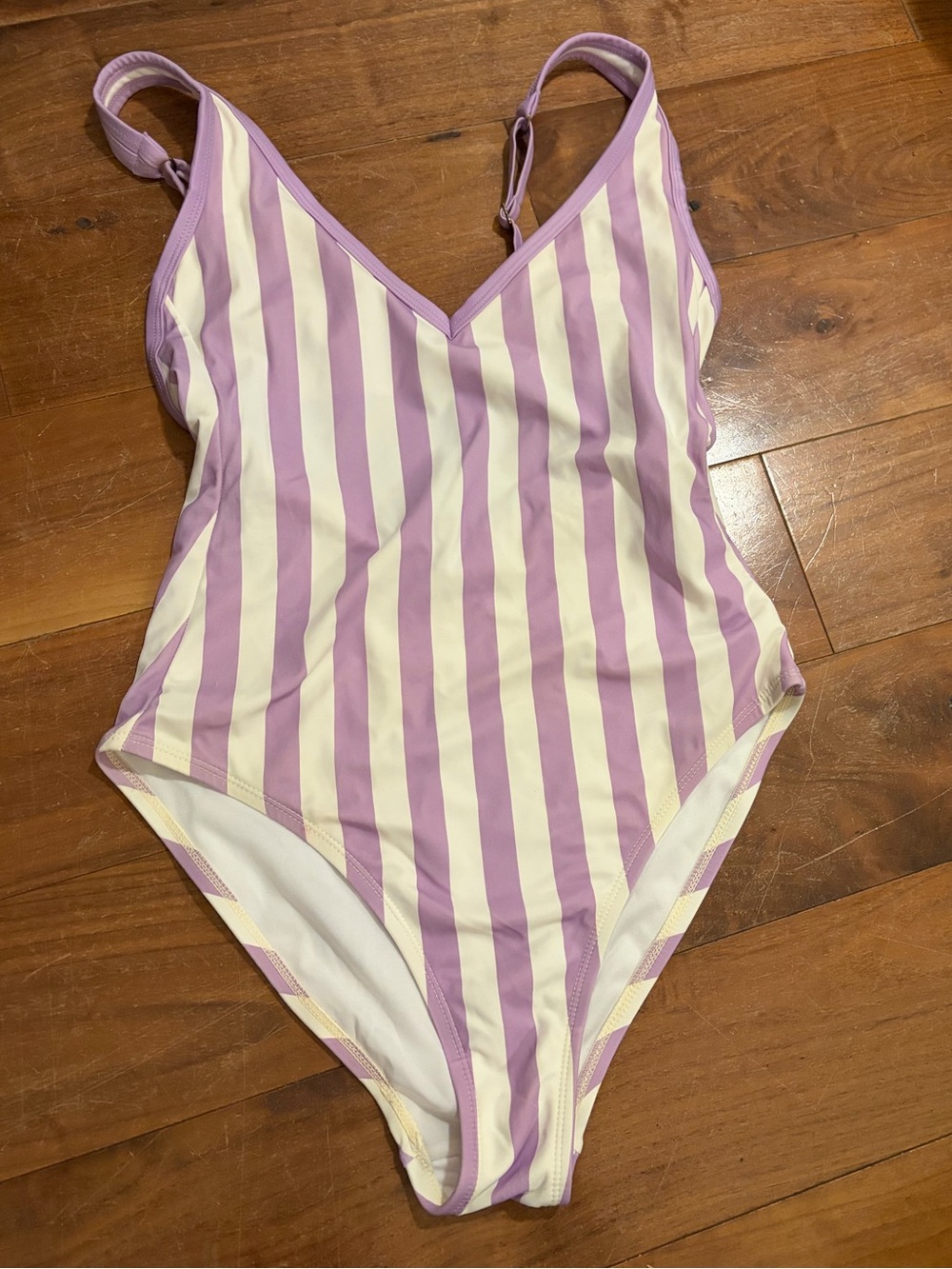 Kona Sol Swimsuit with Lavender Stripes
